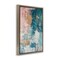 Stupell Industries Teal Green Gold Abstract Floater Framed Canvas Wall Art Design by Gina Kelly